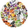 50 Lindas Pegatinas de Graffiti de Halloween, Vasos de Agua, Vasos de Agua para Teléfono Móvil, Pegatinas Decorativas Impermeables, Pegatinas para la Fiesta de Halloween