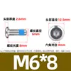 Tornillos para Máquina de Acero Inoxidable 304 con Enchufe Hexagonal Antideslizante Recubierto de Goma, Tornillos Adhesivos de Punto Fijo Antiaflojamiento M3-M8