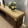 Armário de TV estilo europeu toalha de mesa tecido de renda retangular sala de estar penteadeira armário de sapatos longo pano de mesa capa de pano à prova de poeira