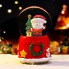 Adorno de Bola de Cristal Giratoria con Copo de Nieve de Papá Noel Lindo para Decoración Navideña, Lindo Regalo Transfronterizo, Disponible para Dropshipping