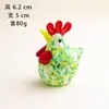 Zibo Cerámica Esmaltada Dibujado a Mano Lindo Animal Gallo Coche Escritorio de Oficina Hogar Decoración Adornos