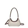 Bolso único para debajo del brazo para mujer, nuevo estilo de moda 2026, elegante bolso de hombro cruzado, bolso tipo empanadilla lunar con patrón tejido