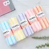 Toalla de Terciopelo de Coral con Rayas Verticales Toalla Suave Absorbe Agua y No Suelta Pelusa Toalla Catiónica Patrón Estrecho Secado Rápido Venta al por Mayor de Fábrica