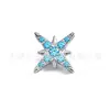 F136 Titanio Estrella Bamang Full Diamante Polaris Clavo para Hélice de Oreja Clavo de Oreja Clavo de Oreja Clavo de Oreja Aleación de Titanio G23 Joyería para Perforación