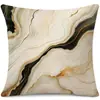 Funda de almohada geométrica abstracta de lino para Amazon transfronteriza, funda de almohada nórdica con pintura de paisaje de tinta salpicada en la playa, venta al por mayor
