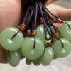 Pendente de Paz de Material da Mongólia Exterior Jade Hetian Imitação Jade Branco Jaspe Verde Espinafre Pingente de Paz Joia de Jade Pingente