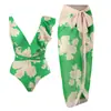Traje de Baño Conservador Conjunto Europeo y Americano 2025 Cubre Vientre Delgado Vacaciones Playa Aguas Termales Bikini Conjunto Retro Francés