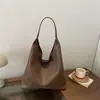 Bolsa Tote Tecida Cor Sólida Retro 2026 Nova Grande Capacidade para o Dia a Dia Ombro Casual de Alto Valor Axila