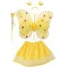 Alas de Mariposa Luminosas para la Espalda de Niña Ángel Juguete de Puesto Alas de Mariposa de Doble Capa Alas de Juguete de Mariposa Luminosa