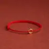 Hebilla de Seguridad Color Oro Antiguo Conservante Pulsera de Cuerda Roja Delgada para el Año del Zodiaco de la Mujer Pulsera Trenzada Tobillera para Hombres Regalo de Pareja