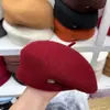 Boina de Lana para Mujer 2025 Otoño e Invierno Nuevo Estilo Circunferencia de Cabeza Grande Versión Coreana Adelgazante Cálida Plegada Sombrero de Artista