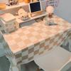 Mantel estilo Ins, estilo japonés, para celebridades de Internet, a cuadros, para dormitorios de estudiantes, para libros, para tocador, estilo nórdico, para mesa de centro.