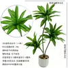 Lirio Artificial con Borde Dorado Bambú Decoración Suave Planta Verde Flor Artificial Decoración del Hogar Planta Artificial en Maceta Interior Adorno para Sala de Estar
