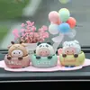 Adorno para Coche Dibujos Animados Cabeza Sacudidora Animal Lindo Adorno para Coche Decoración de Escritorio Figura de Resina Creativo
