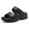 159-1 Novas Chinelos Casuais Versáteis de Moda Europeia e Americana da Amazon com Velcro Sandálias Femininas de Solado Grosso Dropshipping