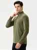 Top antibacterial de media cremallera con cuello alto de 10A, camiseta térmica de manga larga tech para otoño/invierno, camisa casual de secado rápido para exteriores