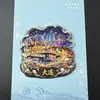 Pegatinas para cajas acrílicas planas en stock de diversas regiones del país, recuerdos de ciudades turísticas, regalos culturales y creativos, estilo personalizado, uso universal