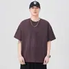 Verano Nueva Camiseta de Manga Corta Estampada Empalmada para Hombre, Holgada Talla Extra Casual Moderna Versátil Top para Jóvenes