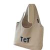Bolsa de Lona para Ropa de Trabajo Diaria, Bordado de Logo Personalizado, Bolso Tote Diagonal, Bolso Casual de Axila, Bolso Cómodo de Hombro Ecológico