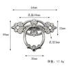 Manija Pequeña con Anilla Tirador Herraje para Muebles Manija de Gabinete de Medicina China Retro Manija Pequeña para Cajón de Gabinete Distancia entre Agujeros 44mm Aleación de Zinc