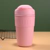 Copo de café de escritório com tampa dupla de 16 oz/500ml, universal para homens e mulheres, ventosa, alto valor de cor, copo térmico de aço inoxidável