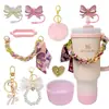 Botella de Agua Térmica Stanley Tapón Antipolvo Taza con Popote Tapa de Taza Correa de Mano Cordón para Botella de Agua Múltiples Estilos Versátiles Set
