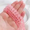 Contas de Cristal Rosa Contas Redondas Contas Soltas Pulseira de Contas DIY Colar Materiais para Joias Acessórios Colar de Pedra Natural