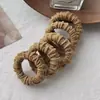 Marrom leite Anel de Toalha Grosso Corda de Cabelo Corda de Cabelo Feminina Alta Elasticidade Corda de Cabelo em Lata Faixa de Cabelo Elástico Capacetes Cobertura de Couro