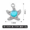 Colgante de cola de pez estrella incrustado de diamantes, charm para collar y pulsera DIY, accesorios de joyería, directo del fabricante, disponible para pedidos mixtos y ventas transfronterizas