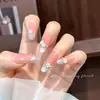 Accesorios de Arte para Uñas con Flores Blancas de Moda, Decoraciones de Uñas con Flores de Cinco Pétalos Tridimensionales Temática de Primavera para Salones de Uñas, Al por Mayor