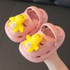 Sapatos Croc Baotou Infantil Interior Sola Macia Sandálias e Chinelos de Casa para Bebê Antiderrapantes Sapatos de Verão para Jardim Sapatos de Praia para Criança Pequena