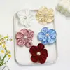 Accesorios de flor de cinco pétalos de satén perlado de color sólido para accesorios de cabello hechos a mano DIY, ropa infantil, zapatos, sombreros, bolsos y materiales de decoración para mascotas