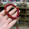 Fábrica atacado cinábar roxo ouro areia imperador pulseira de areia vermelha areia roxa cinábar vermelho cinábar pulseira pendente transmissão ao vivo bem-estar