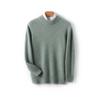 Suéter de lã engrossado masculino outono e inverno Novo meio gola tartaruga pullover negócios suéter casual solto all-match cashmere bottoming shirt