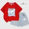 Nueva Camiseta de Manga Corta de Verano con Dibujos Animados para Niños Mayores, Camiseta Elegante de Media Manga de Verano de Moda