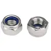 Tuerca Hexagonal de Acero Inoxidable 304 con Inserto de Nylon Tuerca de Bloqueo Automático Antideslizante M2-M12