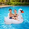 Boia Inflável Grande de Cisne Branco / Brinquedo Inflável de PVC para Natação Infantil Pai-Filho / Essencial para Brincadeiras na Piscina e na Praia