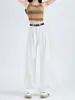 Jeans blancos de pierna ancha para mujer 2024 Nuevo Primavera y Verano Delgados Cintura Alta Sueltos Adelgazantes Pantalones Rectos