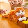 Gato fofo de simulação chamará boneca de pelúcia boneca Ragdoll gatinho infantil gato deitado travesseiro sonoro