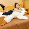 Almohada de Ganso Blanco Grande lindo peluche sosteniendo muñeca para dormir Muñeca Grande niña cama muñeca para dormir regalo de cumpleaños