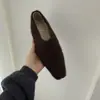 Nuevos Zapatos de Estilo Francés Versátiles para la Noche Baotou Slip-On Zapatos con Piel de Felpa