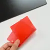 Bolsa de Armazenamento com Clipe para A6 PP Vermelho Transparente Fosco Seis Furos Porta-Contas Cartões de Visita Bolsa para Cartões