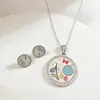 Oferta Especial Nova Moda Moda Personalizada Versátil Aço Titânio Colar Brincos conjunto Feminino alta qualidade Preservação de Cor Processo de Fundição