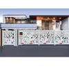 Liga de Alumínio Porta de Correr Dobrável Automática Controle Remoto Moderno Elétrico Cinza Porta Retrátil Inteligente Fábrica Porta Retrátil Elétrica