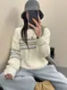 Suéter Jacquard Grueso Estilo Perezoso de Invierno para Mujer, Nuevo Estilo Otoño e Invierno 2025, Se Puede Usar por Fuera y por Dentro como Camiseta Básica