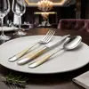Cuchillo, tenedor y cuchara de acero inoxidable con forma de estrella de diamante transfronterizo de alta gama para comida occidental, vajilla de hotel, cuchillo y tenedor engrosados para carne, cuchara de acero inoxidable