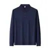 Top de trabajo tipo polo de club, camiseta deportiva con cuello camisero, camisa de golf de manga larga de secado rápido, ropa hecha a medida para hombre