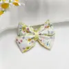Lazo de tela floral fresco con borde ondulado hecho a mano para bricolaje en ropa, ropa de muñeca, zapatos, sombreros, empaques y accesorios decorativos