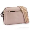 Cross-border Amazon pequena bolsa de mensageiro três zíper multi-funcional bolsa de telefone móvel couro cor alça de ombro fita bolsa de ombro para as mulheres