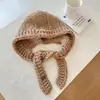 Gorro Grueso de Punto Hecho a Mano de Dongdaemun Coreano para Mujer en Invierno Caliente Engrosado Gorro Lei Feng Protección para las Orejas Pasamontañas